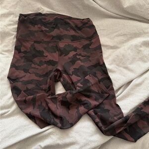 Lululemon Wunder Train High-Rise Tight 25" Heritage 365 Camo Brown Earth Multi